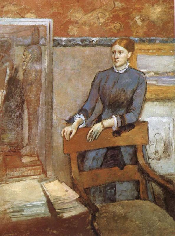 Edgar Degas Portrait of Miss Lu Sweden oil painting art